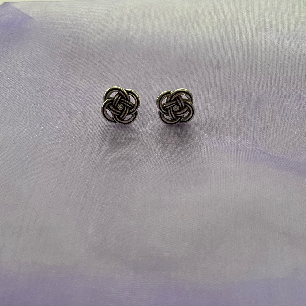 Brighton Celtic Silver Knot Earrings